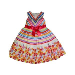 Bonnie Jean Girls Sleeveless Midi Dress, Size 5, Floral Print